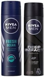 Nivea Men Deep Impact Freshness Deodorant Spray, 150 Milliliters &, Fresh Ocean Deodorant Spray, 150 Ml, Pack Of 1 - Fast UK Delivery - Image 2