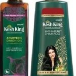 Kesh king Ayurvedic Onion Oil Non Sticky Anti Hair Fall Hair Growth Oil 200ml & Kesh King Scalp and Hair Medicine Anti-Hair fall Shampoo 600ml - Fast UK Delivery