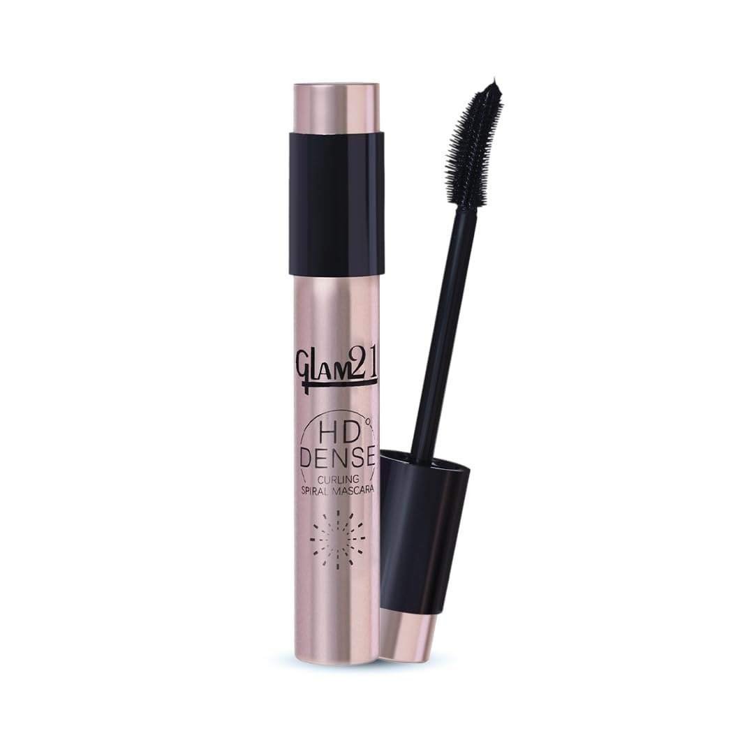 uk4153brkZIpL-1-1.jpg Glam 21 HD Dense Mascara, With Petite Brush, Thermal Sensitive Technology, Smudge Proof, Water Proof, Voluminous Eyelashes, 16 Hours Long-wear (Black) - Fast UK Delivery - Image 1