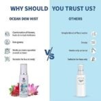 Ayouthveda Ocean Dew Mist | Flowers, Fruits & Herbs Distillates Mist | Instant Hydrates & Refreshes The Skin | Work As Makeup Setter | Free From Chemical (Pack Of 1-100ml) - Fast UK Delivery - Image 6