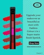 Fashion Colour 5-in-1 Lipstick | Five Shades In One (7.5gm) | Long Lasting, Matte Finish| Non Drying Formula with Intense Color Payoff | Compact & Easy to Use | (Shade 3) - Fast UK Delivery - Image 4