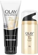Olay Day Cream Total Effects 7 in 1, Anti-Ageing Moisturiser, 20g & Olay Face Wash Total Effects 7 in 1 Exfoliating Cleanser, 100g - Fast UK Delivery - Image 2