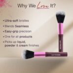 Hilary Rhoda One Touch Brush | Soft Bristle Makeup Brush For Cream, Liquid & Powder Foundation & Blush | Non Absorbing Makeup Brush - Fast UK Delivery - Image 6
