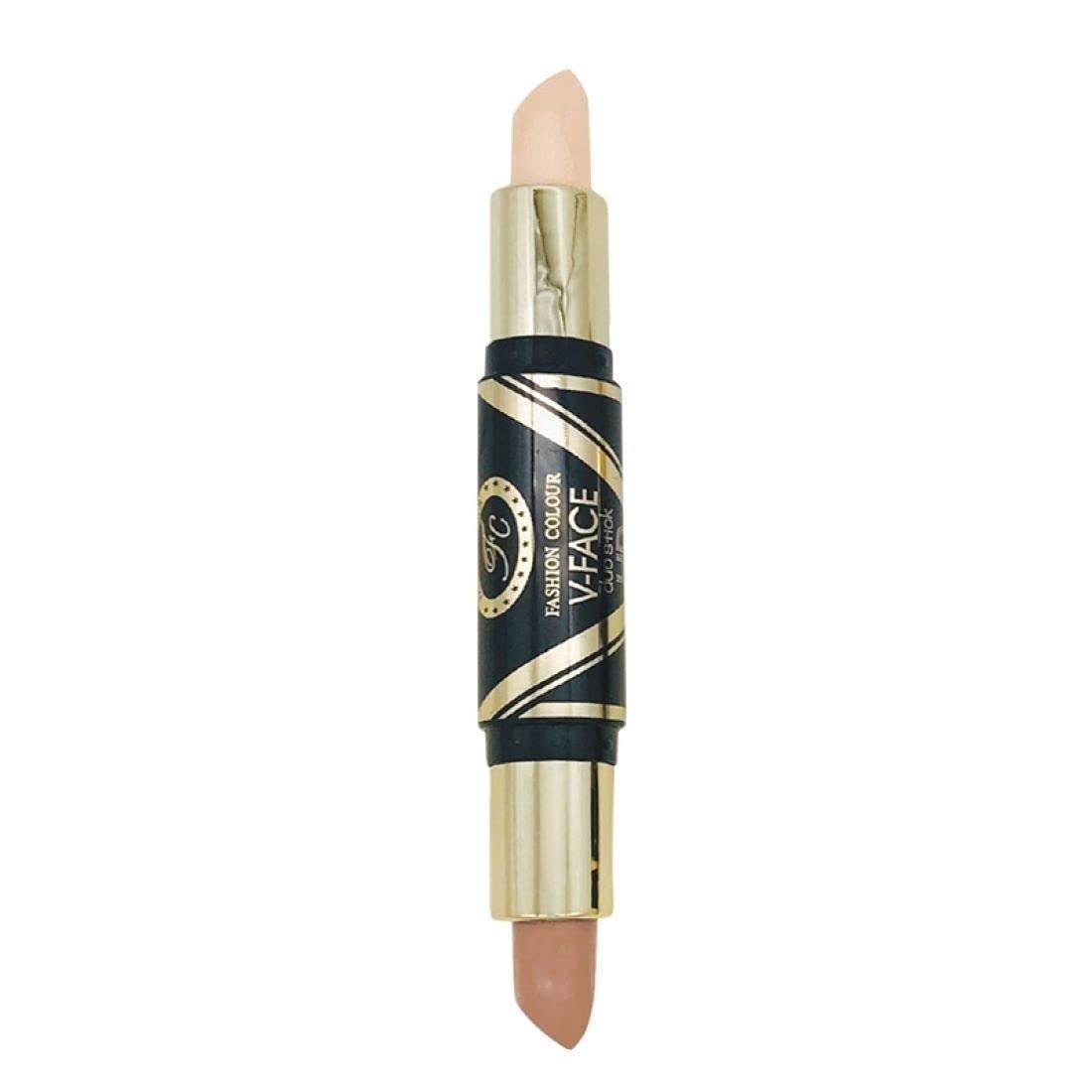 uk415bsRv3ZmL-1-1.jpg Fashion Colour V-Face HD 2 in 1 Duo Contour & Concealer Stick (3.8g*2) (Shade 03) - Fast UK Delivery - Image 1