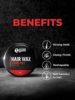 Beardo Stronghold Hair Wax, 100 gm (Pack of 2) | Crystal Hair Wax | Hair Wax Men | Styling Wax | Glossy Finish | Shine | Strong Hold | Hair Wax - Fast UK Delivery - Image 4