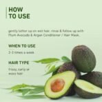 Plum Avocado & Argan Frizz Control Shampoo | for Curly, Wavy & Frizzy Hair | Sulphate & Parabens Free | with Aloe Vera Extract | Reduces Frizz, Retains Moisture & Conditions Strands | 250ml - Fast UK Delivery - Image 4