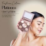 Fashion Colour Platinum Glow Up Palette | Illuminating Highlighter Palette | Multi shade Metallic Shimmer Radiant Finish | Highly Pigmented | (Multicolor) 16g - Fast UK Delivery - Image 4