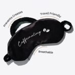 mcaffeine Caffeinating Sleeping Eye Mask, Breathable, Lightweight & Ultra-Comfortable, Gender Neutral & Travel Friendly, Made Of Pure Mulberry Silk - Black - Fast UK Delivery - Image 4