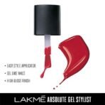 LAKME Absolute Gel Stylist Nail Color, Scarlet Red, 12 ml - Fast UK Delivery - Image 5