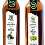 Yugmantra Organic Foods Wood Pressed White Sesame & Black Sesame Oil Edible Gingelly Cooking Oil I Til Oil I Non-Sticky Kolhu oil I Kacchi Ghani I 100% Pure & Natural 500 Ml x 2 - Fast UK Delivery