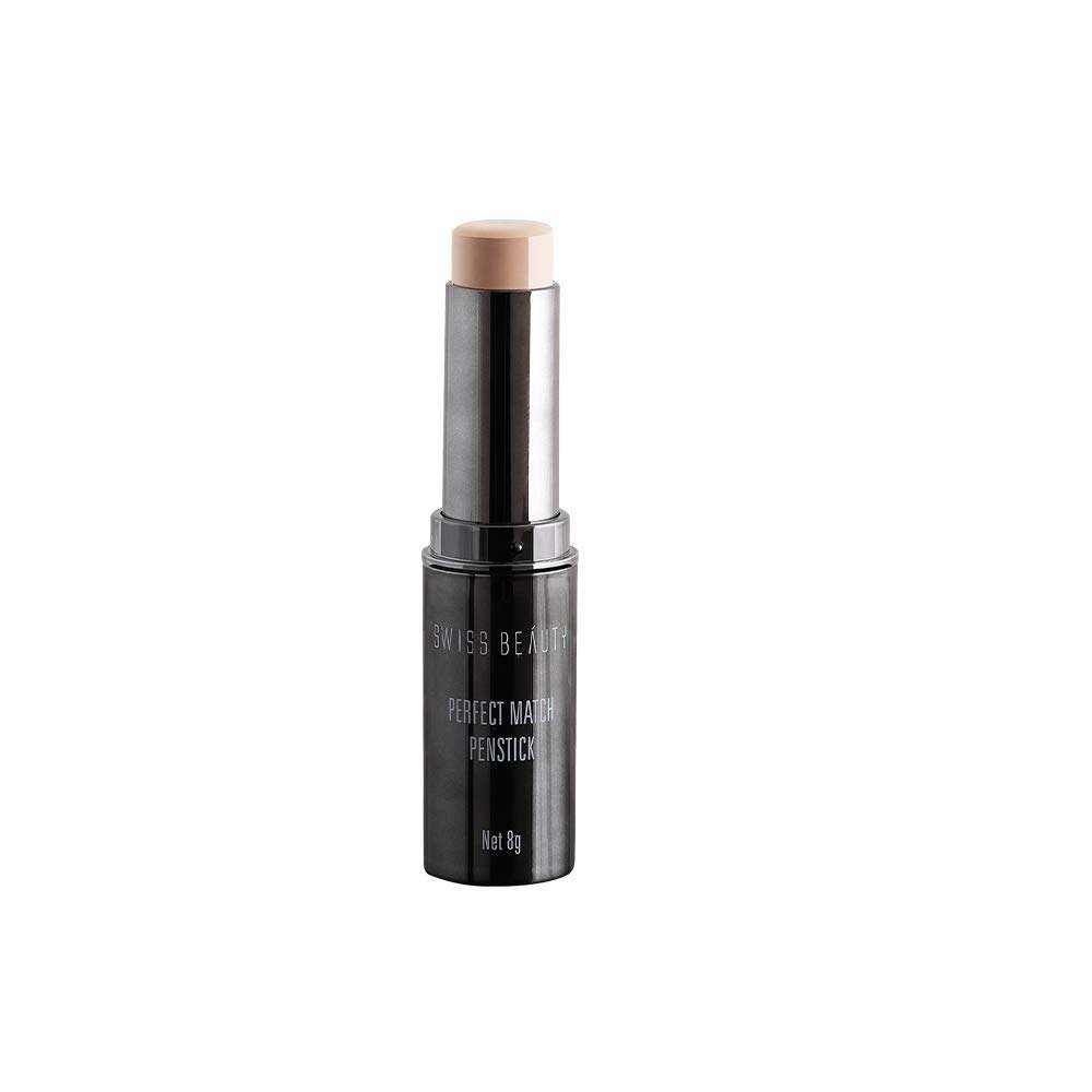 uk416Hs3fFKWL-1-1.jpg Swiss Beauty Perfect Match Panstick Foundation | Lightweight, Full Coverage Foundation With Natural And Dewy Finish For Face Makeup| Easy To Apply With Hand Stick Applicator | Shade-05, 7.5Gm | - Fast UK Delivery - Image 1