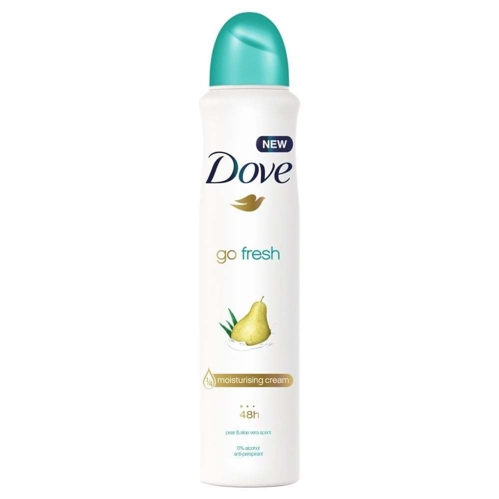 uk416I1u4ntEL-1-1.jpg Dove Deodorant For Women, Antiperspirant Body Spray For Long Lasting Odour Protection, Skin Friendly Deo, Alcohol Free, Paraben Free, 250 ml (Pear & Aloe Vera) - Fast UK Delivery - Image 1