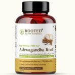 Rooted Ashwagandha Root Capsules (5% Withanolides), With Lions Mane Mushrooms |Supports Stress, Anxiety Relief, Energy & Immunity |60 Caps, 500 Mg - Fast UK Delivery - Image 2