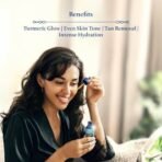 Blue Nectar Turmeric Face Serum for Glowing Skin | Plant Based Face Oil for Glowing Skin | Tan Removal Skin Brightening Serum for Face (16 Herbs, 30 ml) - Image 4