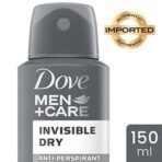 Dove Men+Care Invisible Dry Spray Antiperspirant Deodorant, Up To 48 Hrs Protection From Sweat & Odour, Instantly Dry Soothes & Moisturises Skin, Long-Lasting Subtle Scent, 150Ml - Fast UK Delivery - Image 3