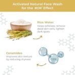 WOW Skin Science Rice Water & Ceramide Hydrating Face Wash | Brightens Skin | Tightens Pores | Locks in Moisture | Reduces Fine Lines | Improves Skin Elasticity | 100ml - Fast UK Delivery - Image 4