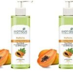 Biotique Papaya Deep Cleanse Face Wash | Gentle Exfoliation | Visibly Glowing Skin | 100% Botanical Extracts| Suitable for All Skin Types | 200ml (Pack of 2) - Fast UK Delivery
