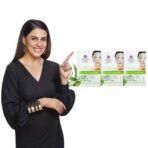 Ayouthveda Anti Acne Face Serum Sheet Mask |Makes skin Soft & Shiny | With the Goodness of Aloe Vera, Neem, Clove & Berberis | Daily Glow Sheet Mask For Hydrated Skin (Pack Of 3-20g each) - Fast UK Delivery - Image 3