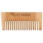 Just Herbs Handmade Wooden Neem Comb for Hair Growth and Hairfall Control for Men & Women - Fast UK Delivery - Image 2
