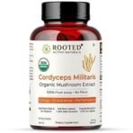 Rooted Actives Cordyceps Mushroom Extract (60 caps, 500 mg) |Energy, Stamina, Supports Testosterone, Virility, Lung health |USDA Organic, 20% Beta Glucans - Fast UK Delivery - Image 2