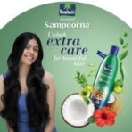 Parachute Advansed Sampoorna Coconut Hair Oil with 5 Herbs (Hibiscus, Curry Leaves, Methi, Amla & Aloe), For Long, Thick & Black Hair, 80ml - Fast UK Delivery - Image 4