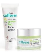 mCaffeine Green Tea Night Hydration Routine | Vitamin C | Dirt Removal, Moisturization | Face Wash, Night Gel | All Skin | Paraben & SLS Free - Fast UK Delivery - Image 2