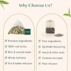 VAHDAM, Ginger Mint Green Tea Bags (50 Count) Med Caffeine, Non-GMO, Gluten-Free, Naturally High Grown Green Tea | Whole Loose Leaf Tea Bags | Resealable Ziplock Pouch - Fast UK Delivery - Image 6