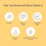 Foxtale Tan Removal Sheet Mask with Vitamin C and Papaya for Tan Removal, Men & Women, 26g - Fast UK Delivery - Image 7