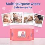Johnson's Baby Wet Wipes | 216 Wipes | Alcohol & Soap Free | Prevents Rashes & Redness | with 3X Moisturising Lotion | As Mild as Pure Water | Enriched with Glycerin | - Fast UK Delivery - Image 5