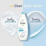 Dove Gentle Exfoliating Nourishing Body Wash, Mild Cleanser Moisturizes Skin, Balances Ph, For All Skin Type, 250 ml - Fast UK Delivery - Image 3