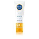 NIVEA Sun UV Face Sensitive SPF 50 Cream (50ml), Sunscreen Protects Against UVA/UVB Rays and Premature Skin Ageing, Sun Cream for Sensitive Facial Skin - Fast UK Delivery