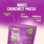 ALPINO Chocolate Super Muesli Nuts & Cookies 400g - 70% Whole Grains & Chocolate Oats, 13% Nuts & Cookies - High in Protein, Source of Fibre as Seen on Shark Tank India - Fast UK Delivery - Image 5