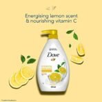 Dove Energising Body wash with energising lemon scent and nourishing Vitamin C, 100% gentle and paraben free/sulphate free cleansers, 100% plant- based moisturisers, 800ml - Fast UK Delivery - Image 4