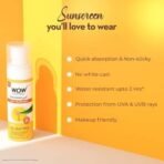 WOW Skin Science Sunscreen Gel For All Skin Types | SPF 55 PA++++ | With Glutathione & Aloe Vera Extract | Lightweight | Quick Absorbing | No White Cast | UVA & UVB Protection | 100 ml - Fast UK Delivery - Image 7