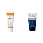 O3+ Vitamin C Face Wash Glow For Daily Brightening & Gentle Cleansing 60g & O3+ ALPHA MEN Acno D-TAN Face Wash with Tea Tree 100g for Oily Skin Combo - Fast UK Delivery