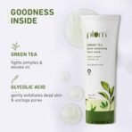 Plum Green Tea Pore Cleansing Face Wash for Oily, Acne Prone, Dry & Combination Skin | with Glycolic Acid | Fight Pimples & Control Excess Oil | Gentle Exfoliating & Non-Drying | Women & Men | 100ml - Fast UK Delivery - Image 6