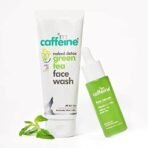 mCaffeine Green Tea & Vitamin C Daily Face Glow Duo with Face Wash and Face Serum | Cleanses, Reduces Dark spots & Pigmentation | 2 Step Daily Routine for Women & Men | 130ml - Fast UK Delivery - Image 2
