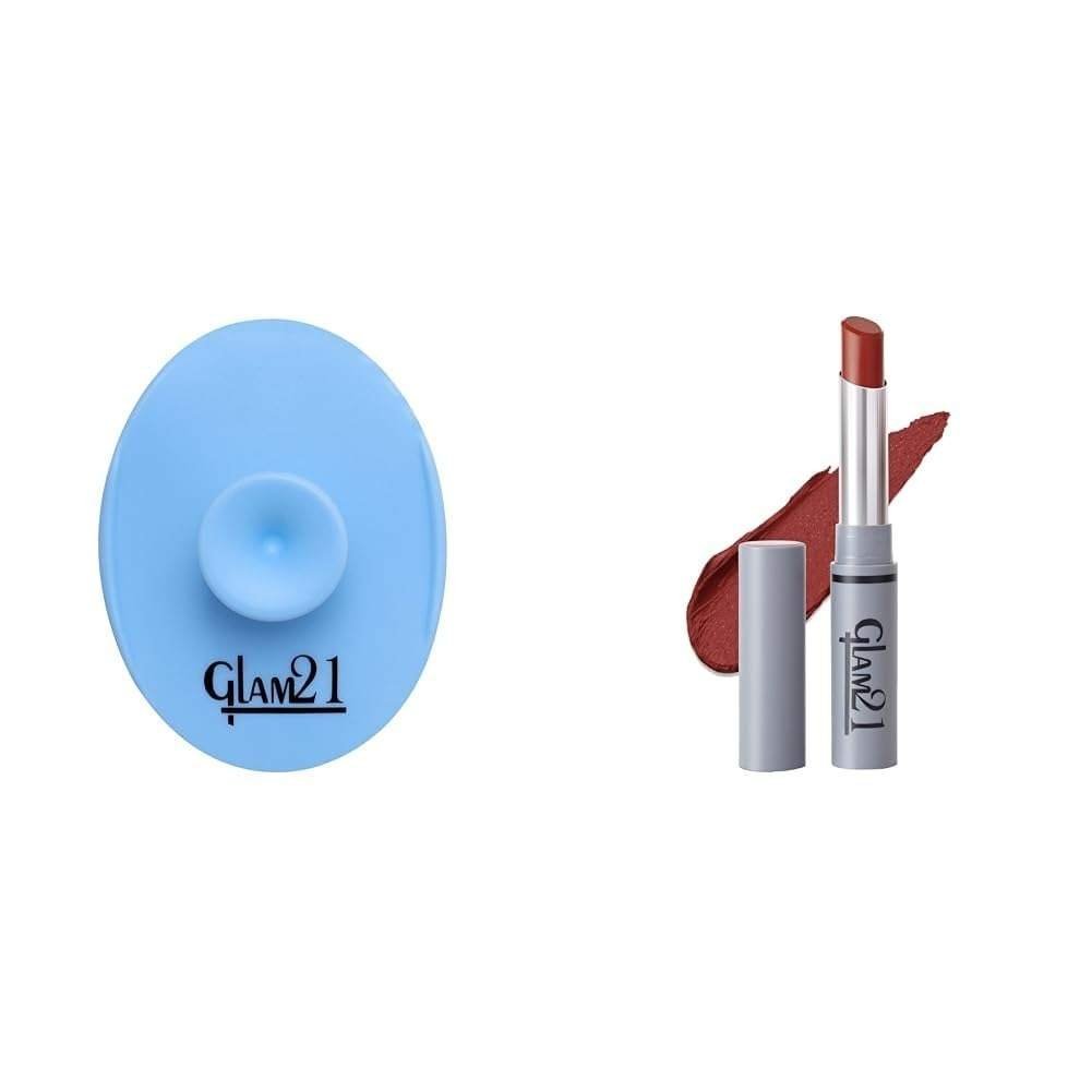 uk418dyNUIsfL-1-1.jpg Glam 21 Silicone Face Cleanser Scrubber (Small) Long Lasting Non-Transfer Lipstick|Creamy Matte Formula - 2.8gm|Fliter Coffee-15 - Fast UK Delivery - Image 1