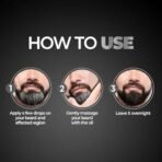 Beardo Grey Beard oil for Men, 30 ml | Helps with greying beards | Also contains Bhringraj + Henna + Curry leaves + Black tea extracts for restoring natural black beard color | Lightweight and Non-Sticky - Fast UK Delivery - Image 6