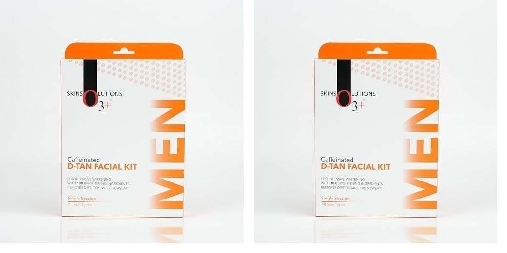 uk418oGMlwiFL-1-1.jpg O3+ Caffeinated D-Tan Facial Kit for removing dirt toxins oil and sweat single session for All Skin Types 40 GM (Pack of 2) - Fast UK Delivery - Image 1