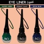 KINDED Eye Liner Liquid Waterproof Smudgeproof Longlasting Insta Bold Look Intense Colour Pigments Quick Drying Eyeliner Combo (5 ml, Matte Finish, Midnight Black, Royal Blue & Dapper Green) - Fast UK Delivery - Image 3