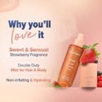 Aqualogica Refresh+ Sweet Summer Kiss Perfume Body Mist With Zemea & Hyaluronic Acid | Long-Lasting Fragrance | Sweet Strawberry Fragrance | Double Duty Mist For Hair & Body | Gives Intense Hydration | 150 ml - Fast UK Delivery - Image 5