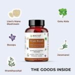 Rooted Actives Brain Boost supplement for Focus, Memory, Brain wellness | 60 Veg Caps of 500 mg each. Lions Mane mushroom with brain boosting herbs - Fast UK Delivery - Image 5