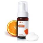 Plum Vitamin C Foaming Face Wash with Mandarin | For Glowing Skin | For Gentle Cleansing | For Hyperpigmentation & Dull Skin | Sulphate-Free | 100% Vegan 110ML, Transparent - Fast UK Delivery - Image 2