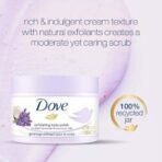 Dove Exfoliating Body Polish Scrub with Crushed Lavender & Coconut Milk for Dry Skin, Gently Exfoliates & Removes Dead Skin, Naturally Derived Ingredients, Sulfate-Free, Soothing Scent, 298 g - Fast UK Delivery - Image 6
