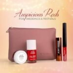 Just Herbs Festive Glam Makeup Essential Makeup Pouch for Women (Lip & Cheek Tint, Ultra Matte Lipstick, Nail Paint, Eyeliner) - Fast UK Delivery - Image 3