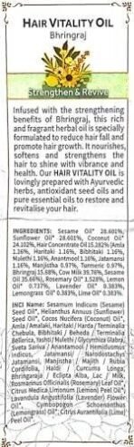 Organic India Hair Vitality Oil Bhringaraj, 120 ml - Fast UK Delivery - Image 4