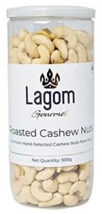Lagom Gourmet Roasted Cashews 500G,Lightly Salted,Dry Roasted,No Oil Used,Roasted To Perfection,No Preservatives,No Artificial Flavors,Gluten Free,Vegan,Non Gmo,Nuts Dry Fruits,Salted Cashew,Kaju - Fast UK Delivery - Image 2