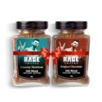 RAGE COFFEE Silk Blend Instant Coffee|Belgian Chocolate & Creamy Hazelnut Silk Blend Flavoured Coffee 60 Gms Each|100% Pure Instant Coffee|Premium, Bold & Smooth|Pack Of 2 - Powder, Bottle - Fast UK Delivery - Image 2