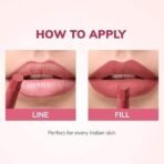 Mila Beaute Pout It Out Matte Lip Crayon | Highly Pigmented & Enriched With Jojoba Oil | Soft Matte Finish | Creamy & Light Weight Texture | Smooth Glide Application | Shade - (Merida 1.25g) - Fast UK Delivery - Image 6